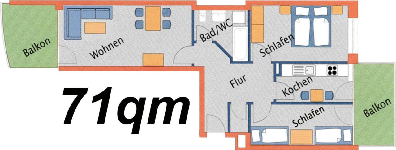 Ferienwohnung Nordseebrandung D1.1 Cuxhaven Exterior foto